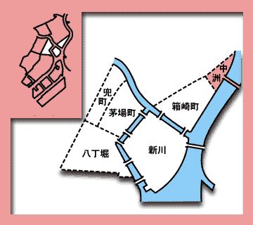 日本橋中洲の地図