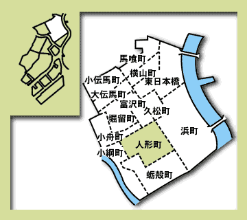 日本橋人形町の地図