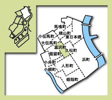日本橋富沢町の地図