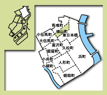 日本橋横山町の地図
